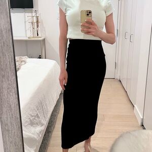 NWT OGL Eco-SkinKiss® Effortless Column Maxi Skirt - Black XS